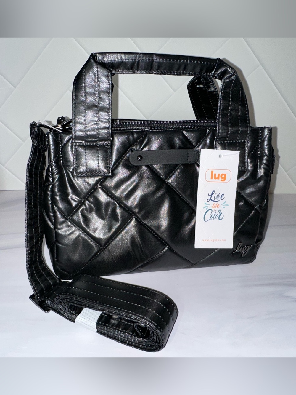 Lug Jitterbug crossbody Metallic Black NEW